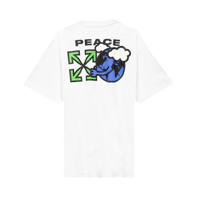 Off-White Peace Worldwide Over T-Shirt White/Green
