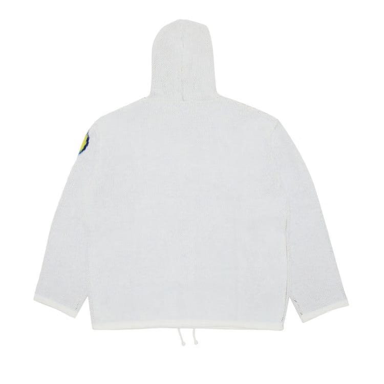 Supreme Accent Brushed Zip Up Hooded Sweater White