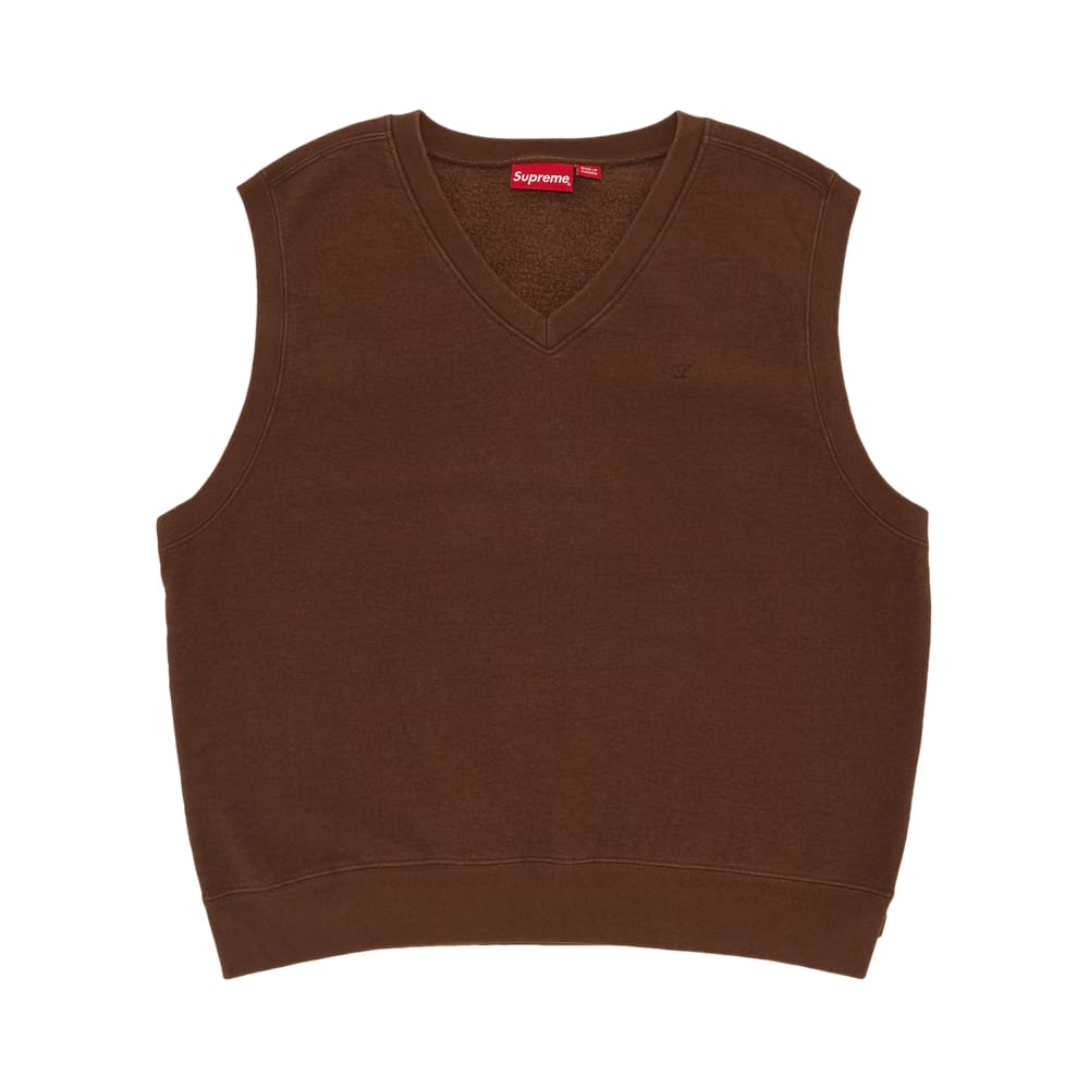 Supreme Sweatshirt Vest Brown