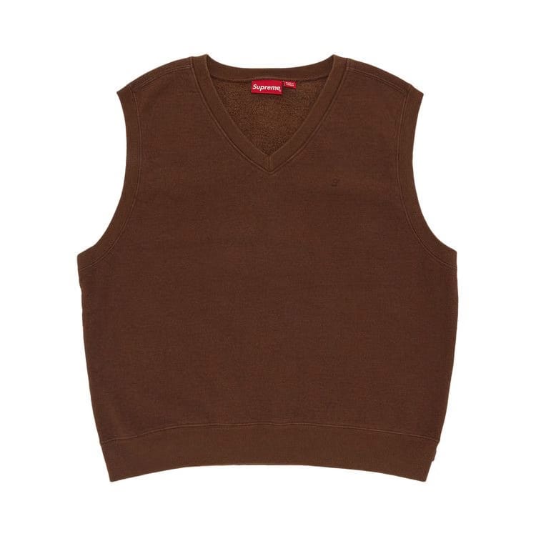 Supreme Sweatshirt Vest Brown