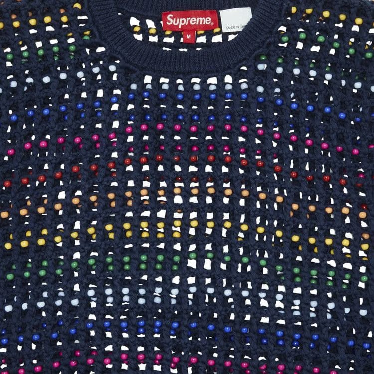 Supreme Beaded Sweater Vest Navy