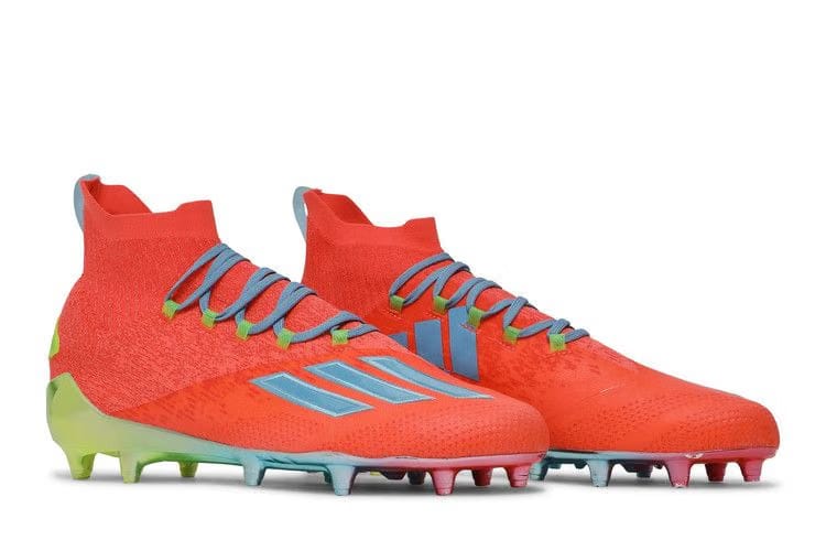 Adidas Adizero Primeknit Cleats Signal Coral Bright Cyan