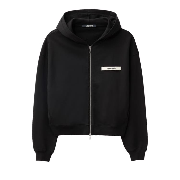 Jacquemus Le Gros Grain Zip Hoodie Black