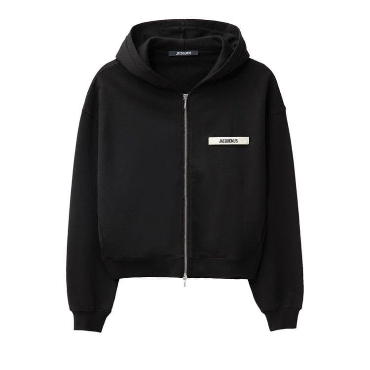 Jacquemus Le Gros Grain Zip Hoodie Black
