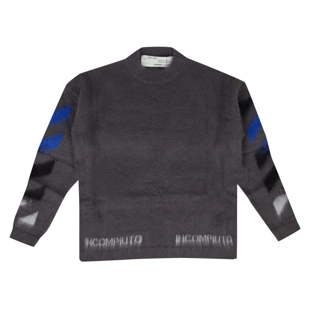 Off-White Diag Brushed Knitwear Grey