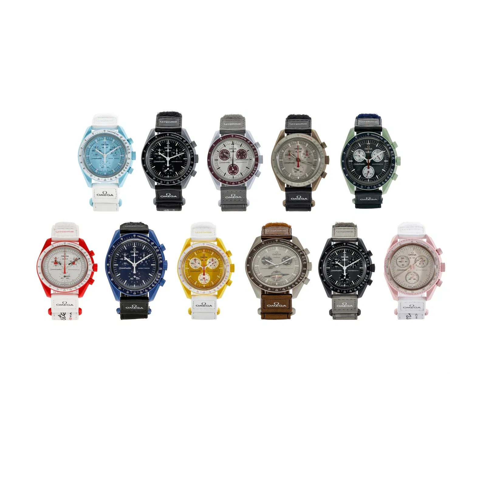 Swatch x Omega Bioceramic Moon Full Collection Set of 11