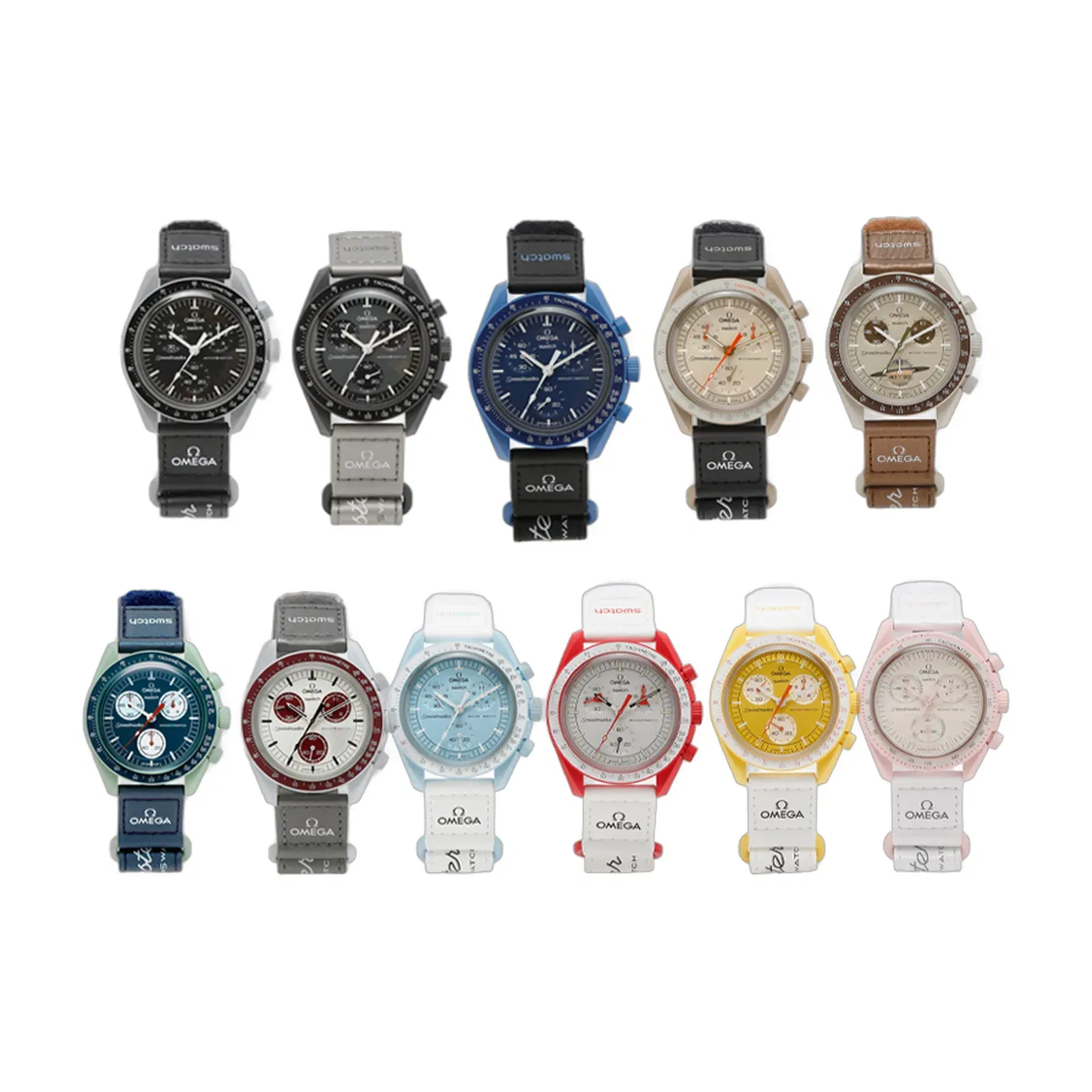 Swatch x Omega Bioceramic Moon Full Collection Set of 11