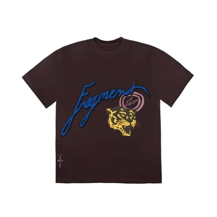 Travis Scott Cactus Jack For Fragment Icons T-Shirt Brown