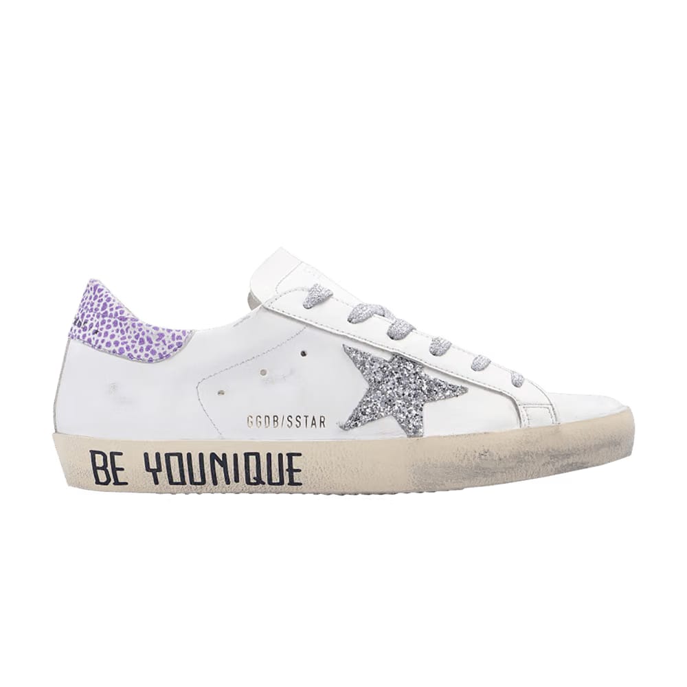 Golden Goose Wmns Superstar 'Don't Be Perfect, Be Younique - Silver Glitter'