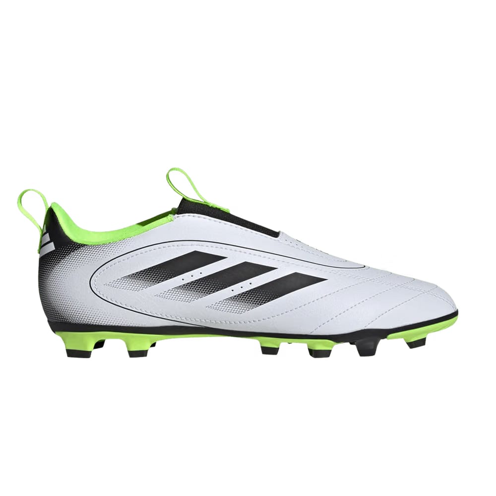 Adidas Goletto 9 Laceless FG MG K White Black Lucid Lemon