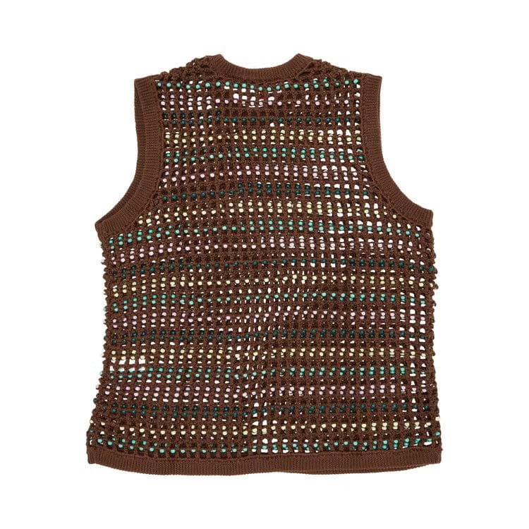 Supreme Beaded Sweater Vest Brown