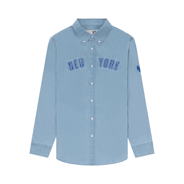 Aimé Leon Dore x New York Mets Chambray Shirt Light Washed