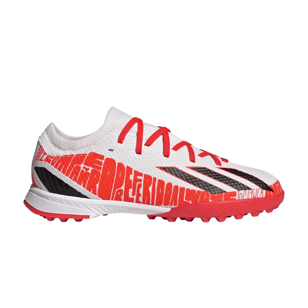 Adidas x Speedportal Messi.3 TF J White Solar Red