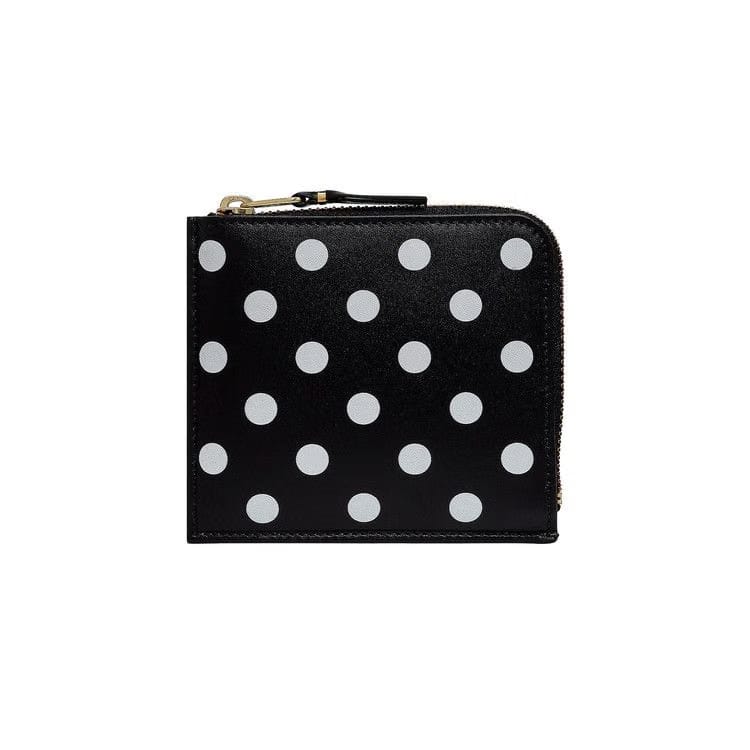 Comme des Garçons Dots Printed Leather Line Wallet Black