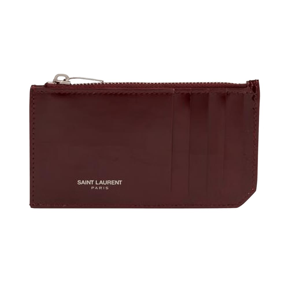 Saint Laurent Zip Wallet Bordeaux