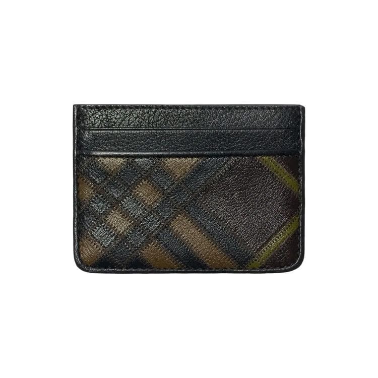 Burberry Check Card Case Peat