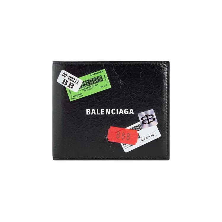 Balenciaga Cash Square Folded Wallet Black/Multicolor