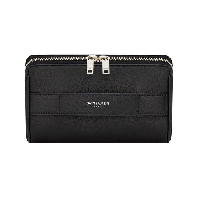 Saint Laurent Paris Small Vanity Case In Smooth Leather Nero