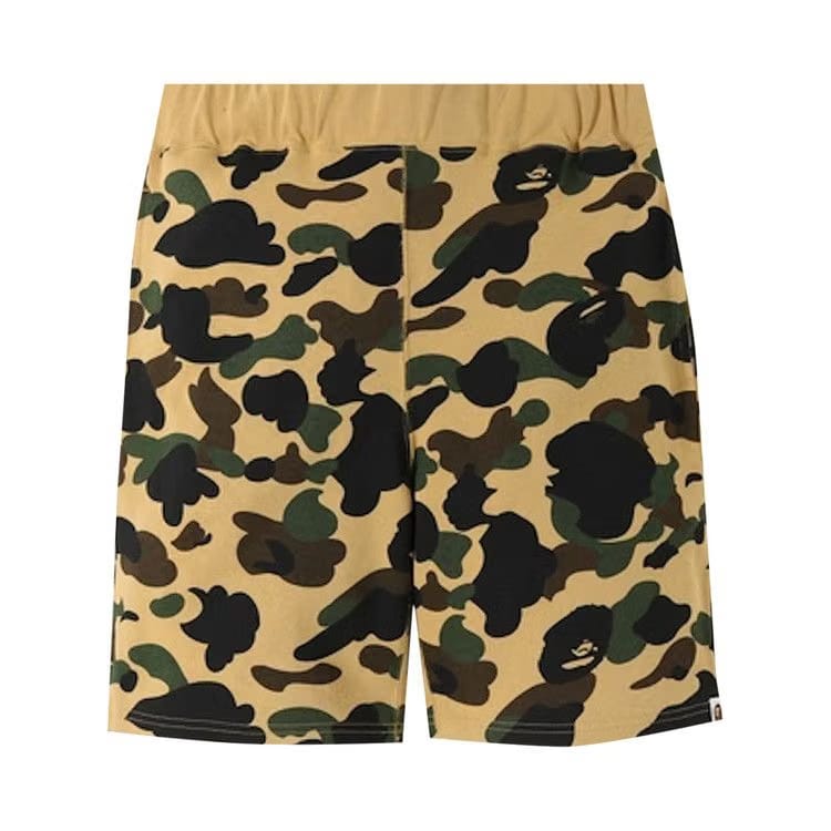 BAPE 1st Camo Sweat Shorts Yellow
