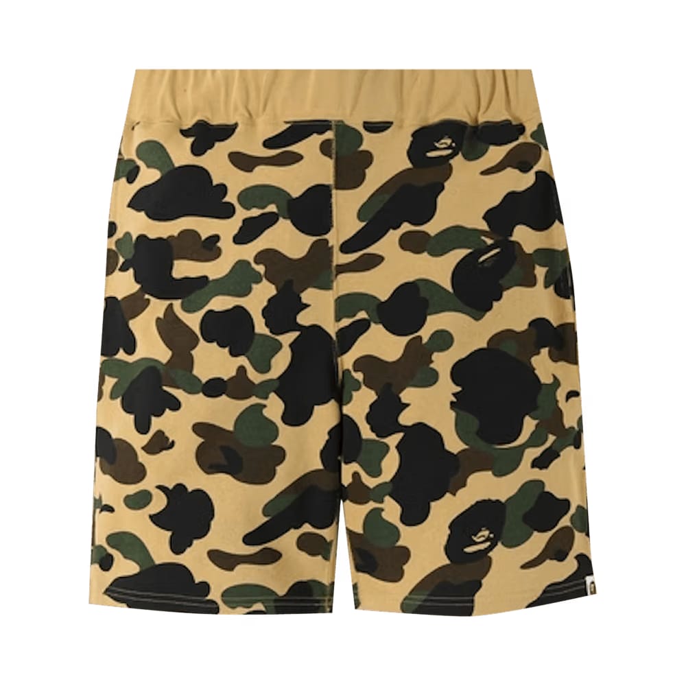 BAPE 1st Camo Sweat Shorts Yellow