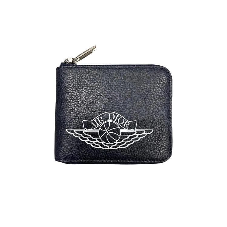 Dior x Air Jordan Wings Zip Wallet Navy
