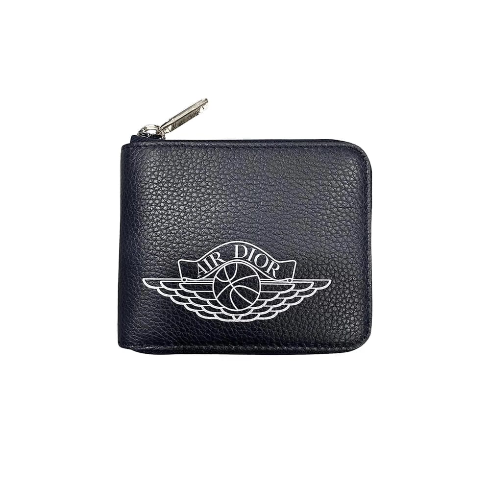 Dior x Air Jordan Wings Zip Wallet Navy