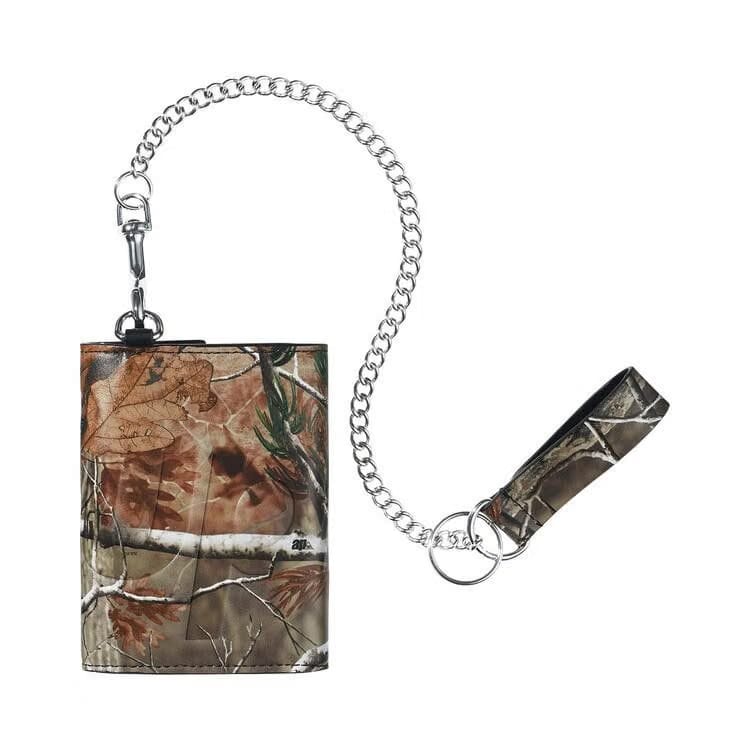 Supreme Leather Chain Wallet Realtree AP Camo