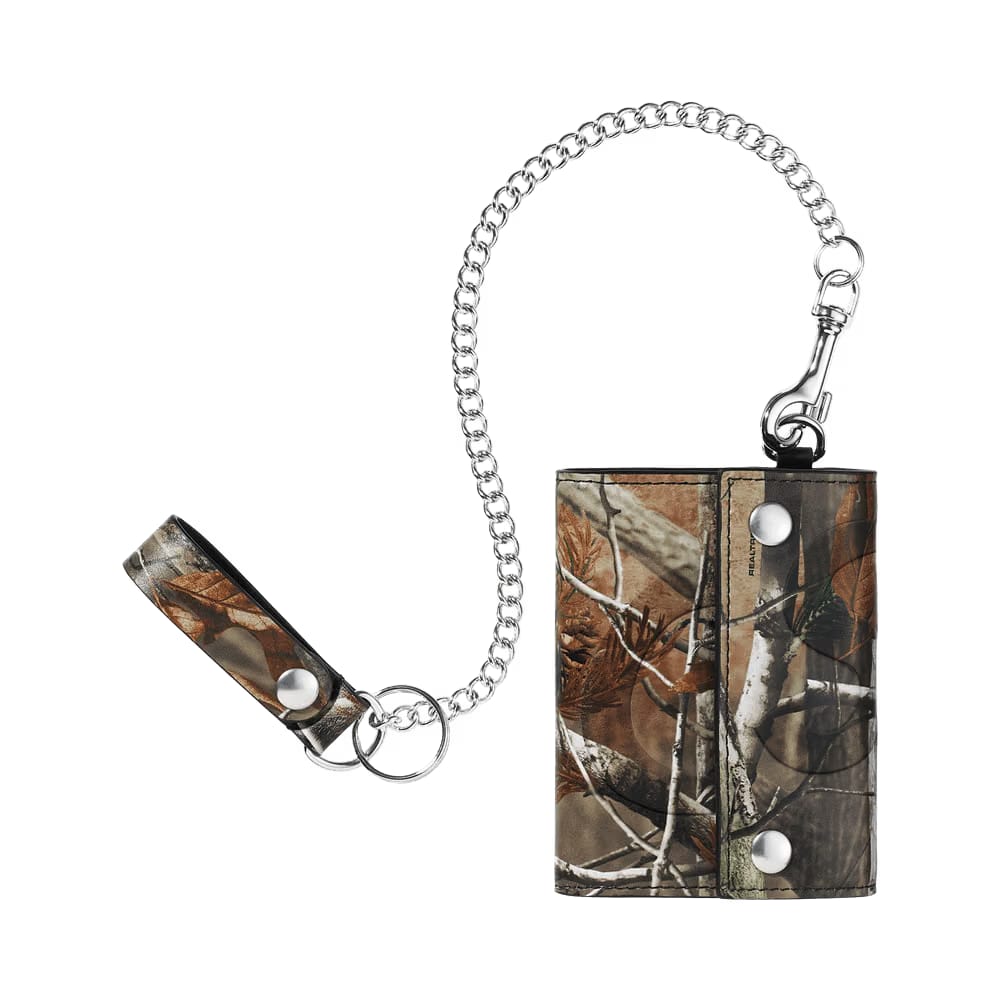 Supreme Leather Chain Wallet Realtree AP Camo
