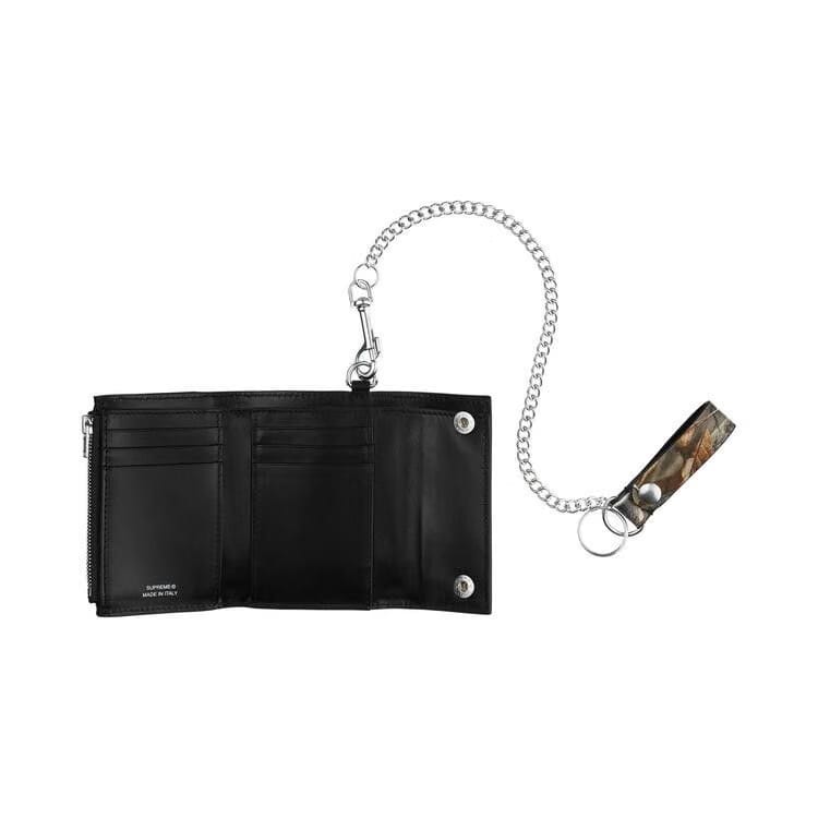 Supreme Leather Chain Wallet Realtree AP Camo