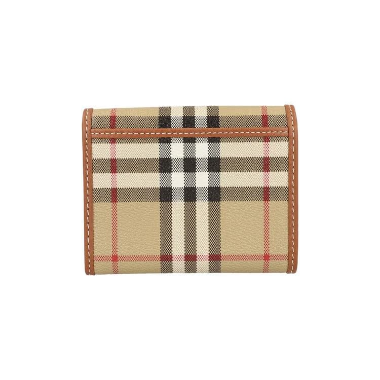 Burberry Lancaster Check Trifold Wallet Archive Beige