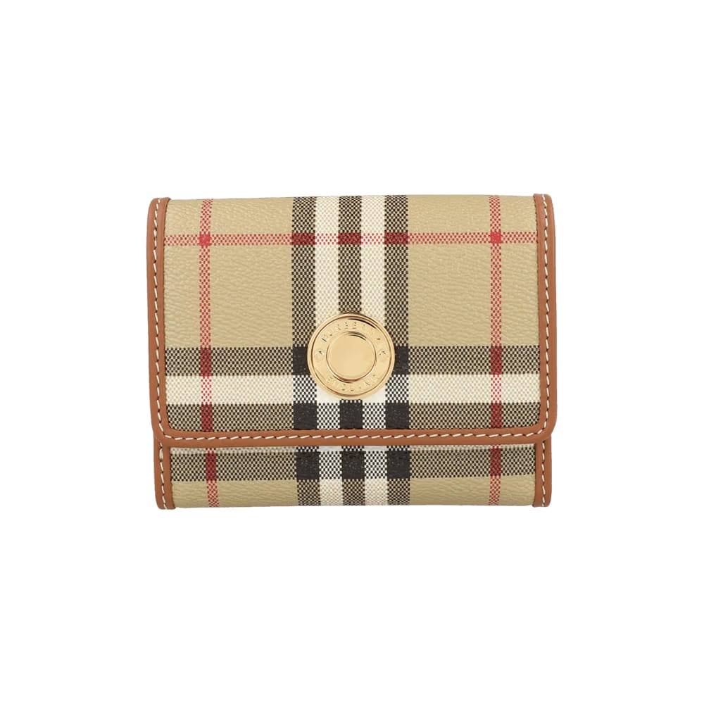 Burberry Lancaster Check Trifold Wallet Archive Beige
