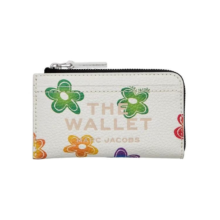 Marc Jacobs The Top Zip Multi Wallet White Multicolor