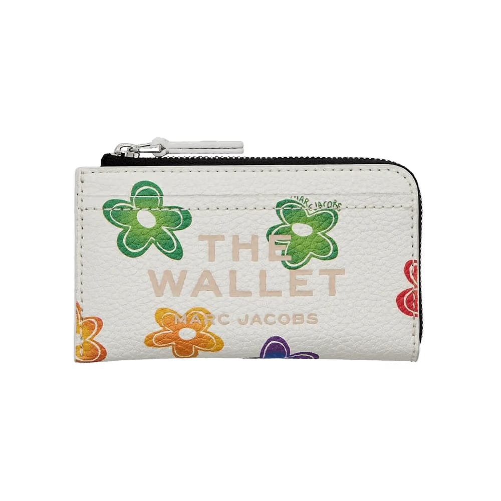 Marc Jacobs The Top Zip Multi Wallet White Multicolor