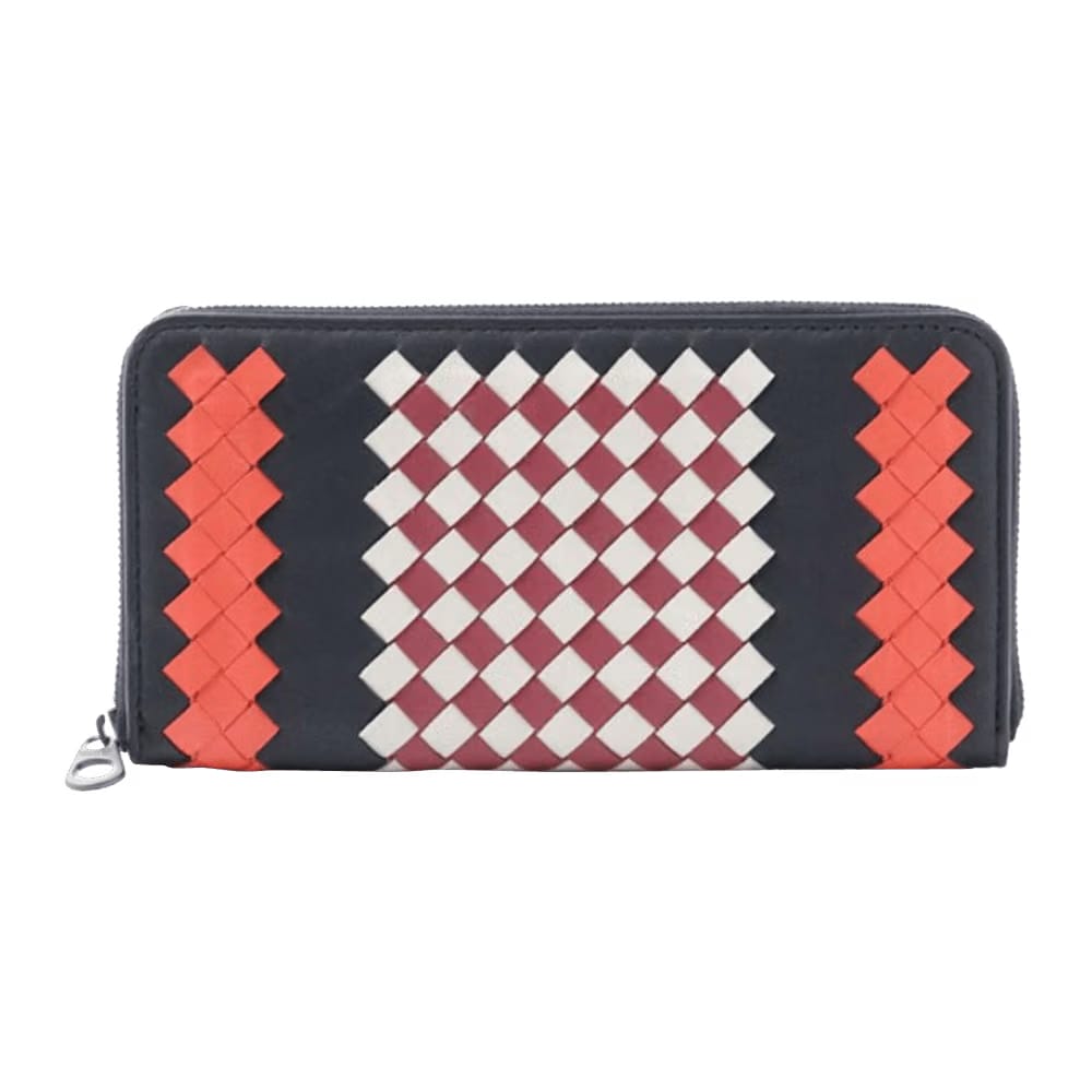Bottega Veneta Intrecciato Long Wallet Orange