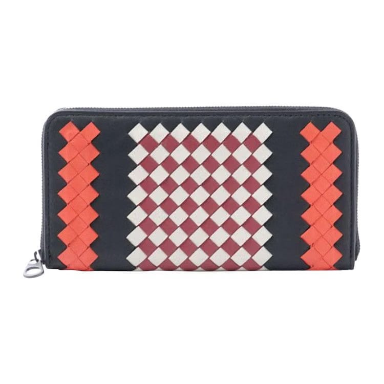 Bottega Veneta Intrecciato Long Wallet Orange