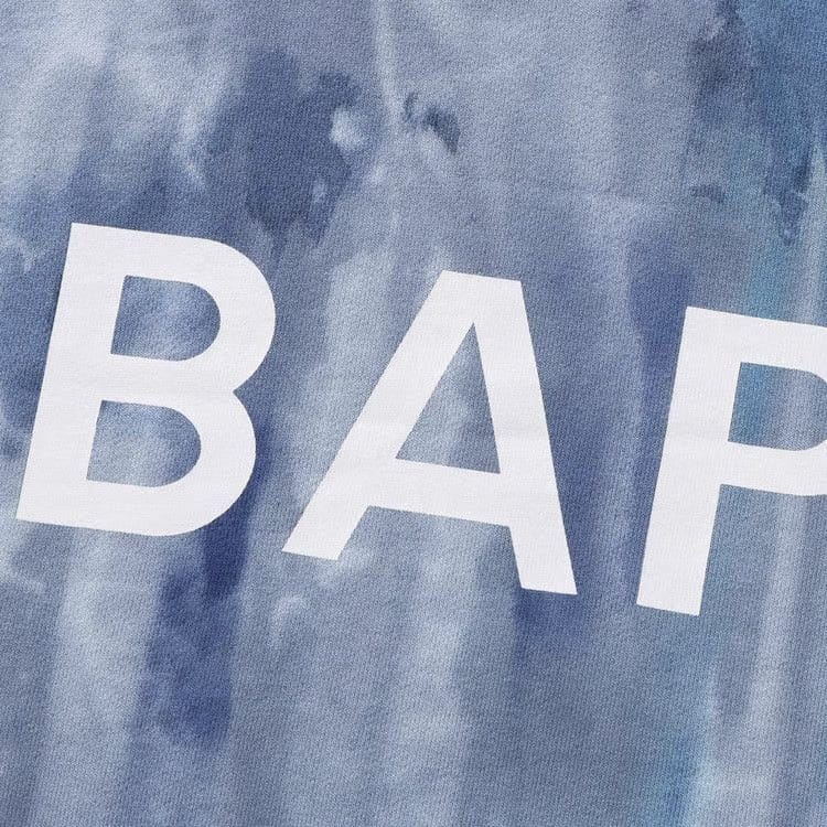 BAPE Ice Dye Relaxed Fit Pullover Hoodie Blue