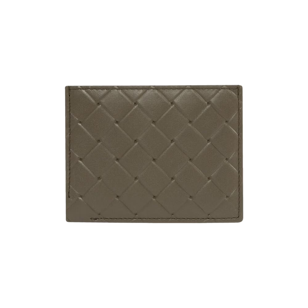 Bottega Veneta Intrecciato Stamp Credit Card Case Cypress/Silver
