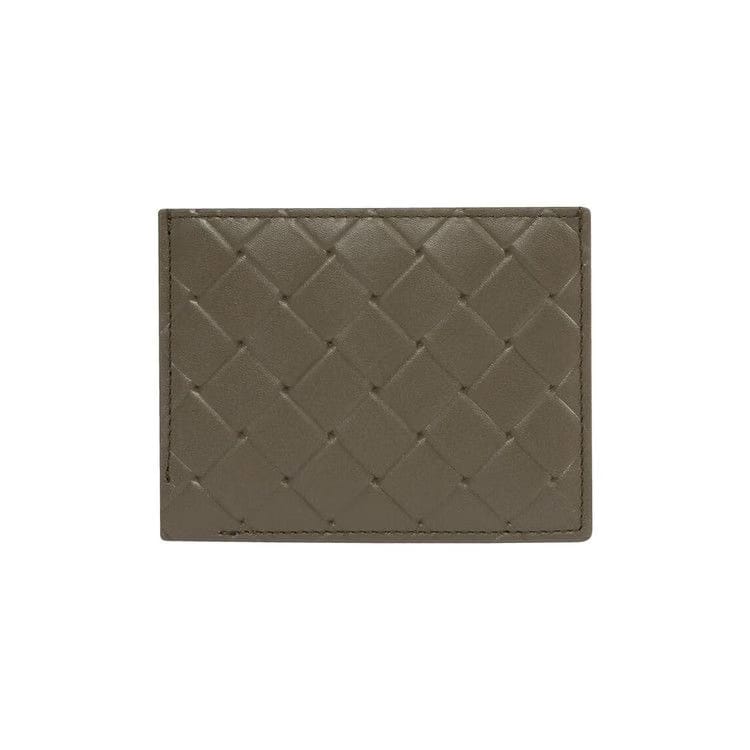 Bottega Veneta Intrecciato Stamp Credit Card Case Cypress/Silver