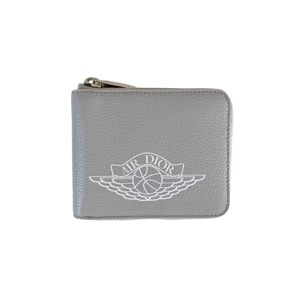 Dior x Air Jordan Wings Zip Wallet Grey