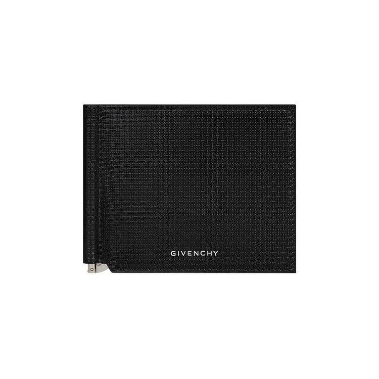 Givenchy Logo Printed Bill Clip Wallet Black