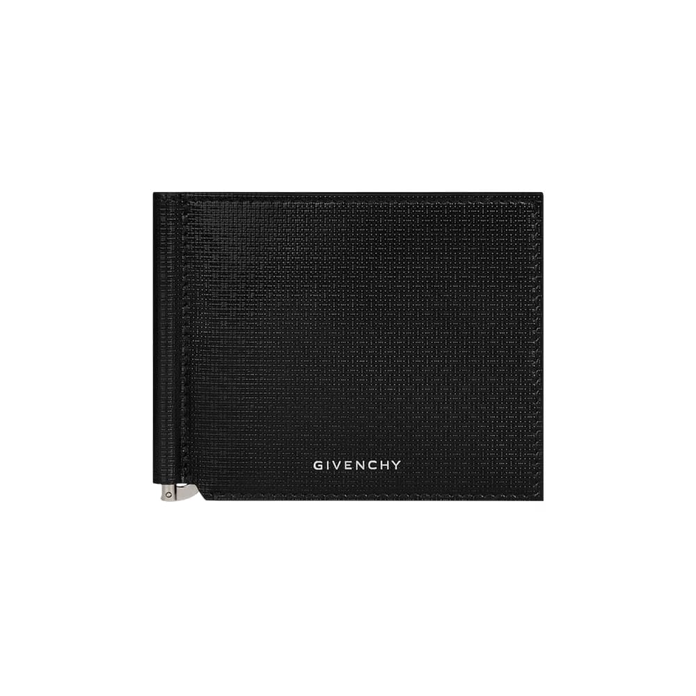 Givenchy Logo Printed Bill Clip Wallet Black