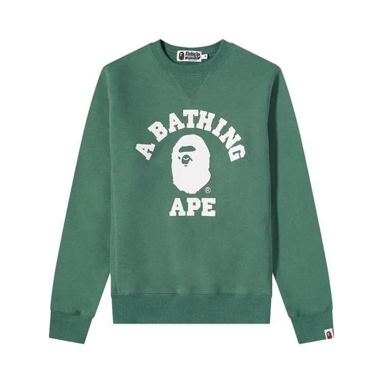 BAPE College Crew Sweat Green