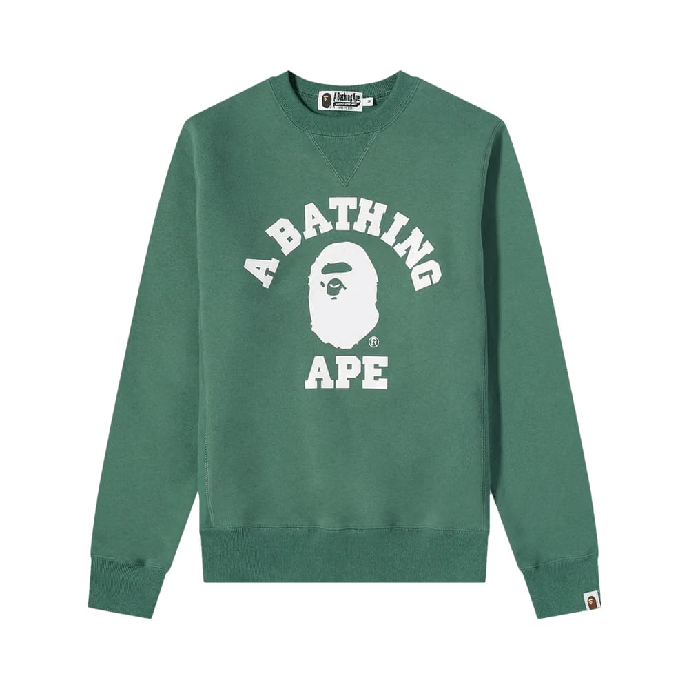 BAPE College Crew Sweat Green