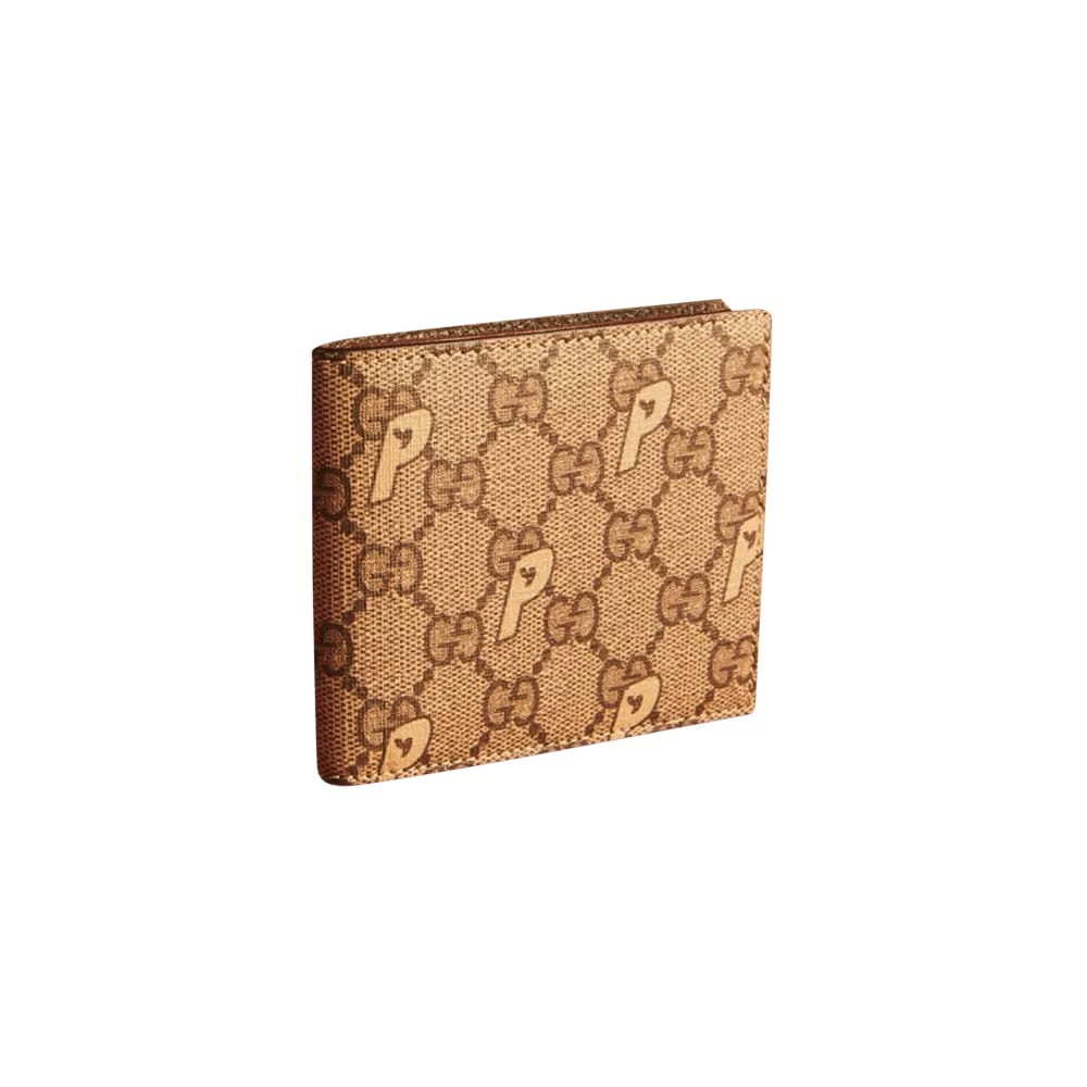 Gucci x Palace GG-P Supreme Bi-Fold Wallet Beige