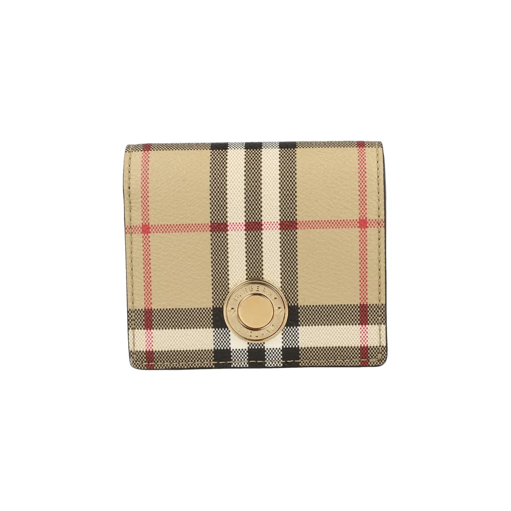 Burberry Small Check Bifold Wallet Archive Beige