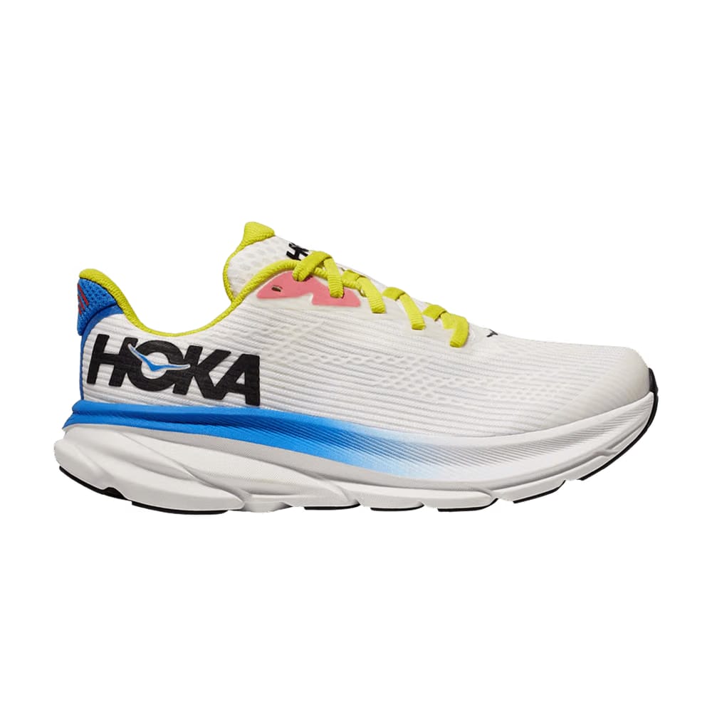 HOKA Clifton 9 Kids Blanc De Blanc Virtual Blue