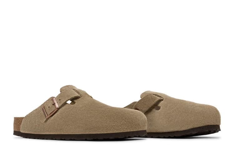 Birkenstock Boston Soft Footbed Suede Taupe