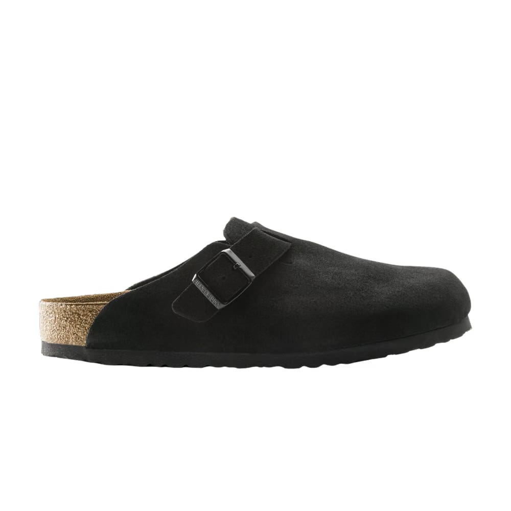 Birkenstock Boston Soft Footbed Suede Black