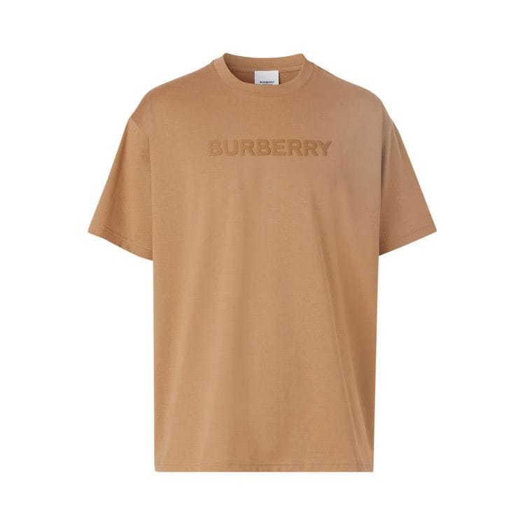 Burberry Logo Print Oversized T-Shirt Camel