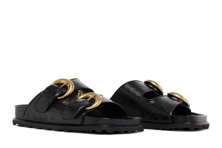 Marine Serre Wmns Leather Birk Sandal 'Black'